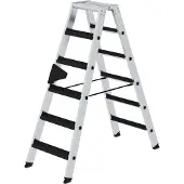 MUNK Günzburger Steigtechnik Stufen-Stehleiter beidseitig begehbar mit clip-step relax 2x6 Stufen