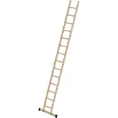 MUNK Günzburger Steigtechnik MUNK Holz-Anlegeleiter mit Traverse 14 Sprossen