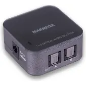 Marmitek Toslink Splitter - Split TS12 - Audio Verteiler - Optisches - 1 ein / 2 aus - 192 kHz sampling rate - Dolby Digital - DTS - SPDIF Weiche - keine Qualitätsverlust durch eingebaute Verstärker