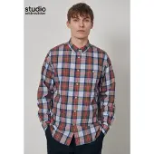 Seidensticker Businesshemd "Studio" Regular Langarm Button-Down-Kragen Karo