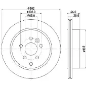Hella Bremsscheibe [Hersteller-Nr. 8DD355118-921] für Land Rover