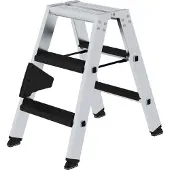 MUNK Günzburger Steigtechnik MUNK Stehleiter beidseitig begehbar mit relax-step 2x3 Stufen