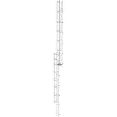 Günzburger Steigtechnik mehrzügige Steigleiter mit Rückenschutz (Bau) Aluminium blank 19,12 m - 510170