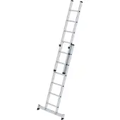 MUNK Günzburger Steigtechnik Sprossen-Schiebeleiter 2tlg. mit nivello-Traverse 2 x 6 Sprossen - 020406