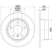Hella Bremsscheibe [Hersteller-Nr. 8DD355112-641] für BMW