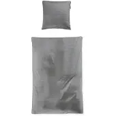 Irisette Mako-Satin Bettwäsche Tokio 8607 135x200 cm + 80x80 cm grau