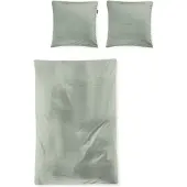 Irisette Mako-Satin Bettwäsche-Garnitur Tokio 8607 Farbe jade Größe 155x220+80x80