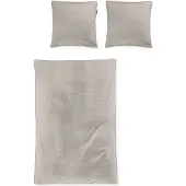 Irisette Mako-Satin Bettwäsche-Garnitur Tokio 8607 Farbe natur Größe 155x200+80x80