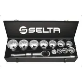 SELTA Steckschlüsselsatz SE-8914 Chrom-Vanadium-Stahl