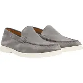 BOSS Loafer aus Veloursleder mit kontrastfarbener Sohle