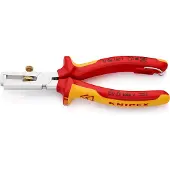 Knipex 11 06 160 T BK Abisolierzange mit Öffnungsfeder, universal verchromt VDE 160 mm