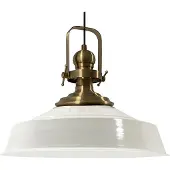 Bamyum Pendelleuchte Metall Ø41 cm, Weiß innen weiß, E27, Vintage Lampe