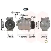 VAN WEZEL Kompressor, Klimaanlage *** IR PLUS *** 0600K418