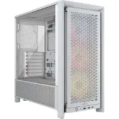 Corsair FRAME 4000D RS ARGB, Midi Tower, PC, Weiß, ATX, EATX, micro ATX, Mini-ITX, Kunststoff, Stahl, Gehärtetes Glas, Gaming