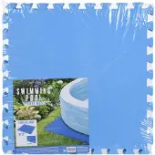 Free and Easy - Pool-Unterlegfliesen - Puzzlematte - Schaumstoff - 50 x 50 cm - 9 Stück - Blau