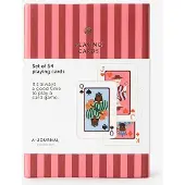 A-Journal Gestreiftes Kartenspiel - Rosa