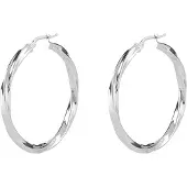 GUESS JUBE04185JWRH Damen-Ohrringe Creolen Torchon 33 mm