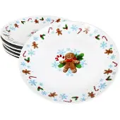 MamboCat 6x Candyman Kuchenteller Porzellan 6 Personen Dessert-Teller Weihnachten eisblau