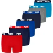 Puma Jungen Boxer Shorts, 6er Pack - Everyday Basic Boxers ECOM 6P, Cotton Stretch