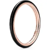 Pandora Eleganter Damen Pandora Schwarz Emaille Ring - Größe 50