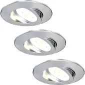 LEDVION LED Einbaustrahler 3er set 5W CCT Warmweiss Kaltweiss IP65
