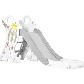 EStore Kinderrutsche Freistehende Rutsche Grau Weiß 157 x 46,5 x 80 cm