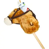 Small Foot steckenpferd mit Klang 105 cm Holz/Plüsch braun/weiß