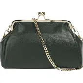 Cluty Abendtasche echt Leder, Made in Italy