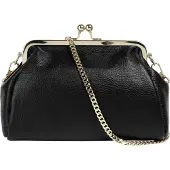 Cluty Abendtasche echt Leder, Made in Italy