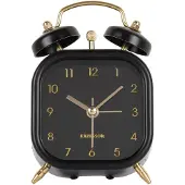 Karlsson Klassischer Wecker Metallic Glam square Black