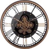 Gilde Casablanca by Wanduhr rund, kupferfarben, schwarz H.60 cm