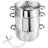 KOPF Vital Ent-/ Dampfentsafter, Ø 25,5 cm, induktionsgeeignet, aus 18/10 Edelstahl