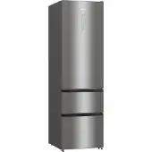 Hisense Freistehend Kühlschrank/Gefrierschrank, Edelstahl, 368 l, 368 l, SN-T, 13 kg/24h, D, Fresh Zone Fach, Grau, Edelstahl, Dunkles Grau