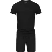 INDICODE JEANS Indicode Shorts & Shirt Set Herren Baumwolle schwarz, L 794133-0001-09940