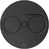 Bachmann Twist 2 Doppelsteckdose, Steckdosenelement, rund, mit Schukosteckdosen, schwarz matt