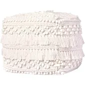 Decorationable Pouf "Bohist 325 50cm x 50cm, Strukturen mit Fransen und Quasten", (1 St.), handgefertigt, Unikat, sehr gut kombinierbar, vielfältig im Einsatz