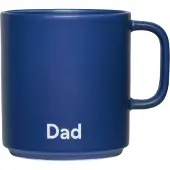 Design Letters - VIP Favourite Porzellan Becher mit Henkel, Dad / midnight blue