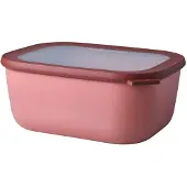Mepal Frischhaltedose cirqula rechteckig, 3000 ml, Auslaufsichere Multischüssel mit Deckel, Farbe: vivid mauve