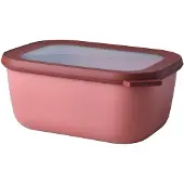 Mepal Multischüssel Cirqula - Mikrowellengeschirr - Multikom rechteckig 1500 ml - Vivid mauve - Meal prep box - Frischhaltedosen mit Deckel