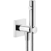 Gessi Rilievo, Hygiene-Shut-Off-Handbrause, 1/2-Wandanschlussbogen mit Halterung, nicht eigensicher