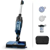 Rowenta GZ3038 X-Combo 2-in-1 Hybrid-Reiniger | Saugen und rotierendes Wischen gleichzeitig | 60 min. Autonomie | Ultra-leichtes Design | für Hartboden und Wände | 3 Programme | Blau/Schwarz