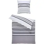 Janine Bettwäsche Palermo 31155 08 in Grau | Gr.: 135x200 cm (80x80 cm)