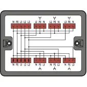 Wago 899-631/186-000 Verteilerbox,Dreh- auf Wechselstrom (400 V/230 V),1 Eingang,schwarz 899631186000