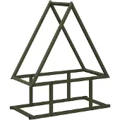 vidaXL Brennholzregal Olivgrün 50x25x60 cm Kaltgewalzter Stahl