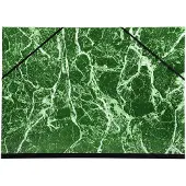 Exacompta 635E 10x Zeichenmappe mit Gummizug, marmoriert, 37x52cm - Grün