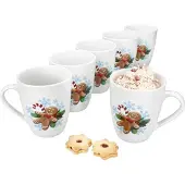 MamboCat 6x Candyman Kaffeebecher 320ml Porzellan-Tassen 6 Personen Glühwein Tee Eggnog