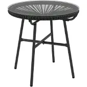 Outsunny - Beistelltisch - 50Lx50Wx50Hcm - Schwarz