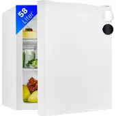 Bomann Mini Kühlschrank mit 58L Nutzinhalt, Kühlschrank klein mit 2 herausnehmbaren Glasablagen, mit stufenloser Temperaturregelung - KB 7347 weiß