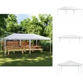 vidaXL Partyzelt 4 x 6 m Weiß - Pavillons & Partyzelte