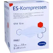 Hartmann Es-Kompressen steril 7,5x7,5 cm 12fach Großpackung 5x20 St Kompressen